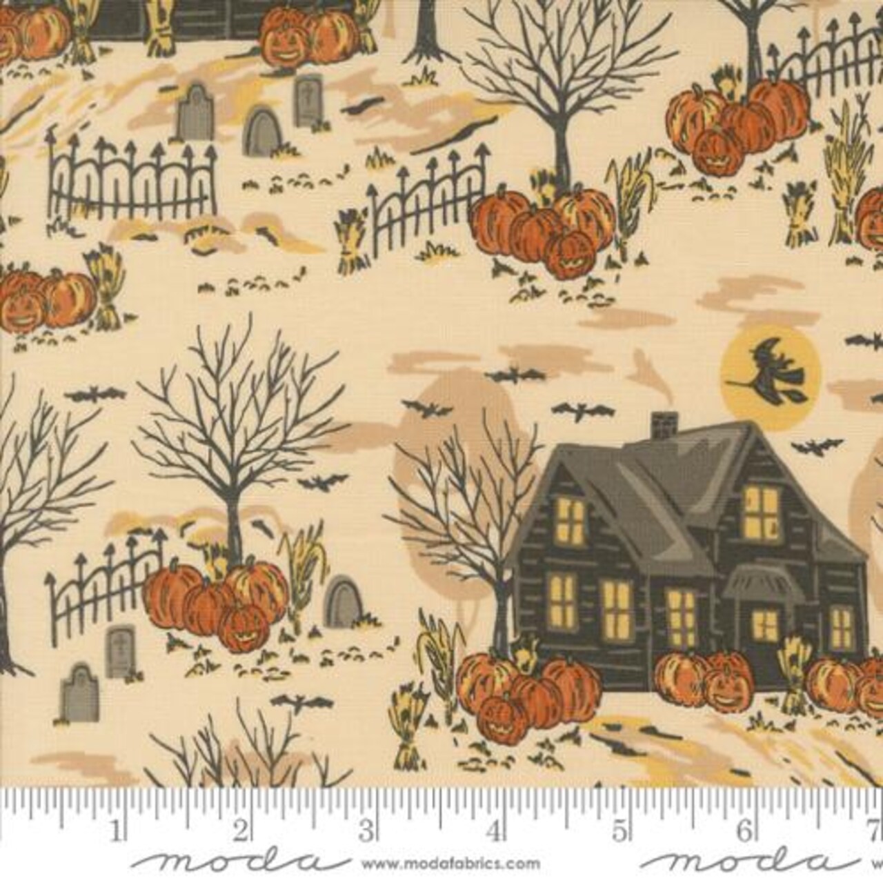 Fabric Moda Bone Haunted Halloween Forest Home Sweet Haunt by the Quarter Yard 20912-11